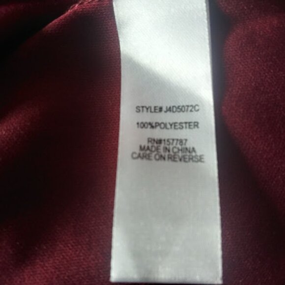 Jolie & Joy Burgundy Lace Mesh Blouse women's size S - Picture 15 of 16